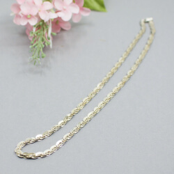 Kordelkette 925 Silber längs