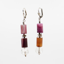 Schichtachat Schmuckset mit 925er Silber, Detail