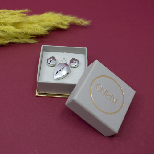 Schmuckset 925 Silber Diamanten OVP