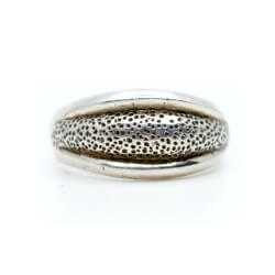 925er Silber Ring, Gr. 56 mit Ziselierung Silber Ring 925 einfaches Design Front