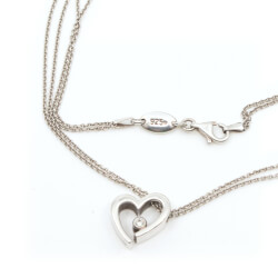 FOSSIL 925er Silber-Kette mit Herz und OVP Bild 2 Silberkette 925 Fossil Herz