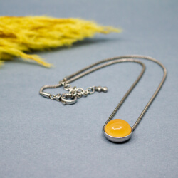 Skagen Halskette mit gelben Stein