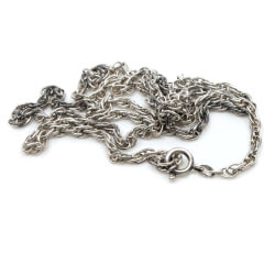Antike 835er Kette mit AR-Meisterpunze, 60 cm Spiralkette Kordelkette 835 Front