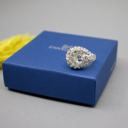 silberner großer Swarovski Ring Box