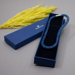 Swarovski Stardust Wickelarmband Double, Dunkelblau Swarovski blaue Halskette