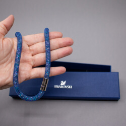 Swarovski blaue Halskette Groesse