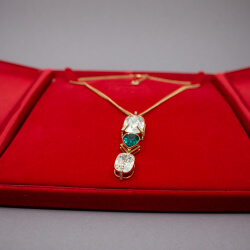 Swarovski goldene Kette 'Drop' Detail