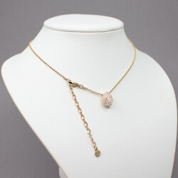 Swarovski goldene Kette 'Glitzerbohne'