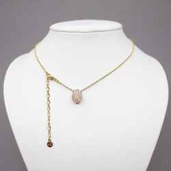 Swarovski elegante goldene Kette 'Glitzerbohne' Swarovski goldene Kette 'Glitzerbohne' Front
