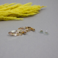 Swarovski goldene Ohrringe 'Glitzertropfen'