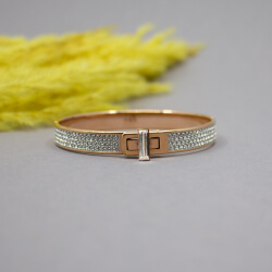 Swarovski Armreif Gave, Roségold & Kristalle, Gr. M Swarovski RoseGold Armband