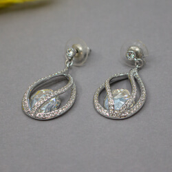 Swarovski silberne Ohrringe