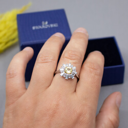 Swarovski Sunshine Ring, gelb Front