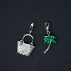 Thomas Sabo Charms Tasche & Palme 'Strandurlaub' Thomas Sabo Charm Strand Detail