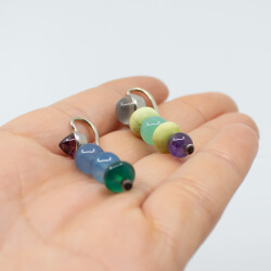 Ungleiches Paar 925er Designer Ohrringe - handarbei Bild 3 Ungleiches Paar 925er Designer Ohrringe - handarbeit - Groesse