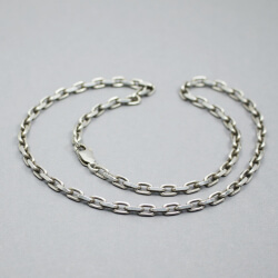 massive 925 Sterlingsilber Unisex Kette, 52 cm