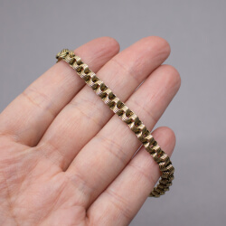 Unisex Armband Double vergoldet, Garibaldi Muster Bild 3 Vintage American Double Armband Detail