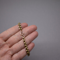 Unisex Armband Double vergoldet, Garibaldi Muster Bild 2 Vintage American Double Armband Groesse