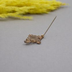 Vintage Art Deko Brosche Rueckseite