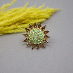 Gablonzer Strassbrosche 'Blume' elegant & funkelnd Vintage Gablonzer Blume Brosche