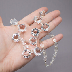 Vintage Glas-Kette Diamant