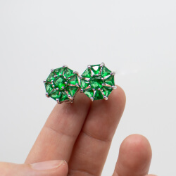 VONSSY weissglod beschichtet Set Ohrringe