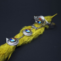 Zuni 925 Silber Sklavenarmband, Gr. 57 Zuni 925 Silber Sklavenarmband