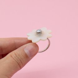 Charlotte Ehinger Ring 925er Perlmutt Blume Groesse