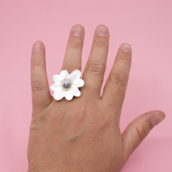 Charlotte Ehinger Ring 925er Perlmutt Blume