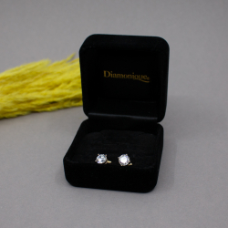 Diamonique 925er Zirkonia Ohrringe vergoldet Front