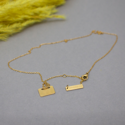 Liebeskind Berlin Edelstahl Halskette vergoldet Rueckseite