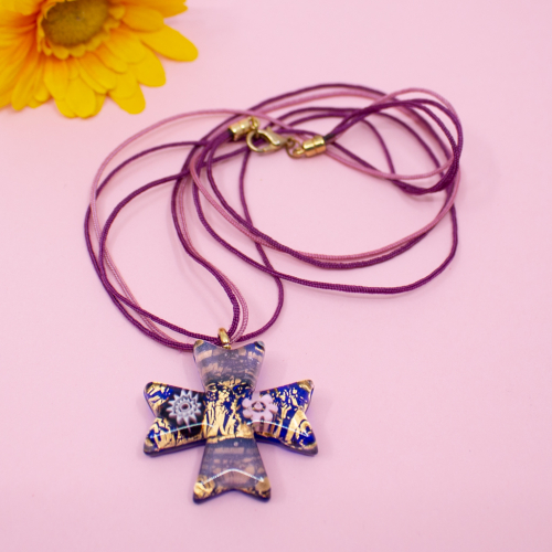 Morano Glas Anhaenger Kreuz