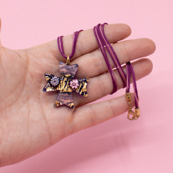 Handgefertigter Morano-Glas Anhänger Malteserkreuz Bild 3 Morano Glas Anhaenger Kreuz Groesse