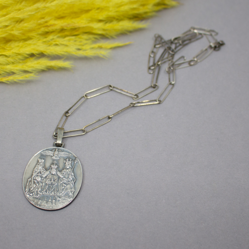 Pilgerschmuck Goessweinstein 835er Anhaenger an Juwel835er Kette Front