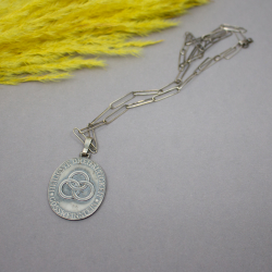 Pilgerschmuck Goessweinstein 835er Anhaenger an Juwel835er Kette Rueckseite