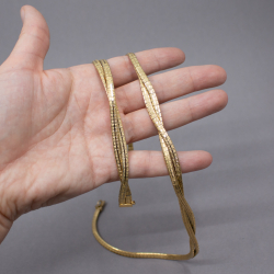 Elegantes goldfarbenes Schmuckset, Springbock-Punze Bild 3 Springbock-Punze vergoldetes Set