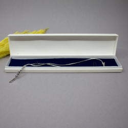 Vintage 835er Halskette mit Saphieren rhodiniert